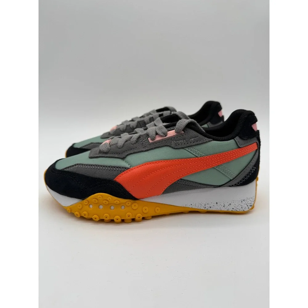 Puma 395152-01 Womens Size 6 Sneakers Green‎ Orange Gray New Without Box